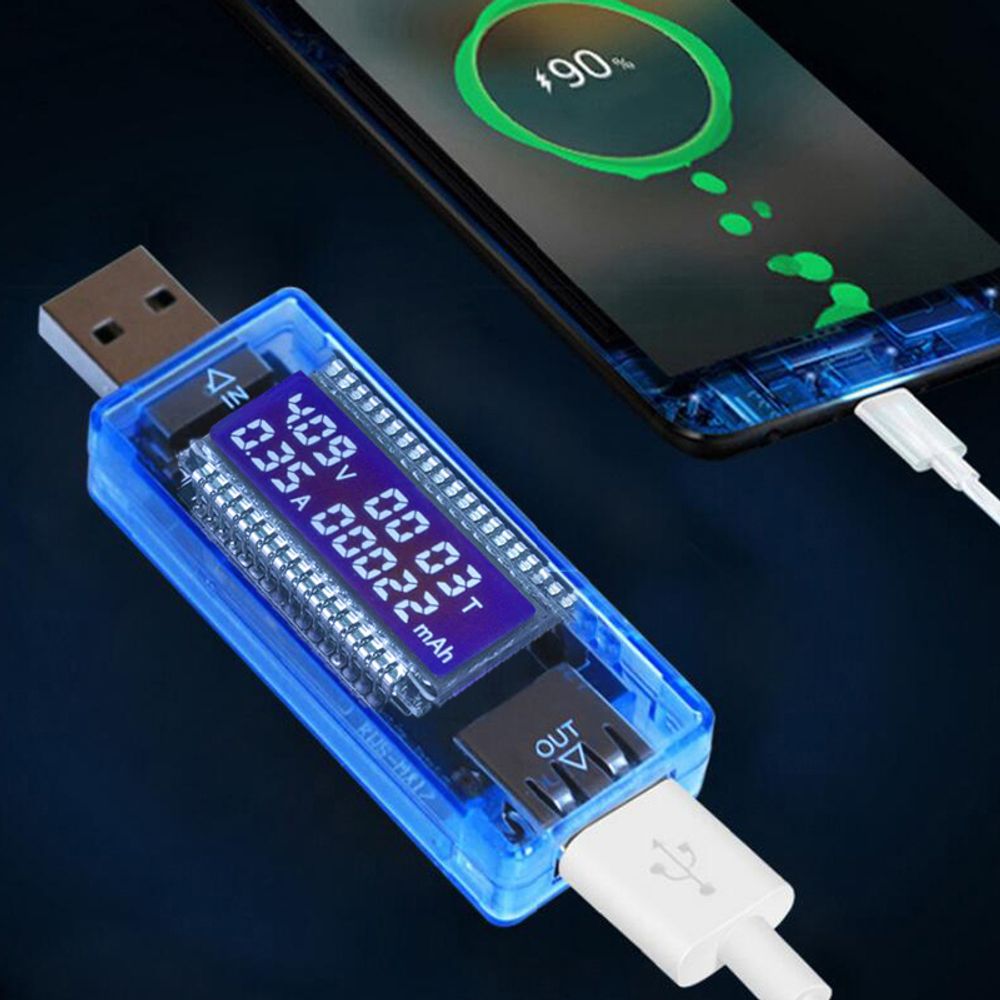 Multimeter USB Tester Messgerät 4V-20V 3A Spannungsprüfer Voltmeter Amperemeter Strommesser Ladegerät Detector Multifunktionskapazität Retoo
