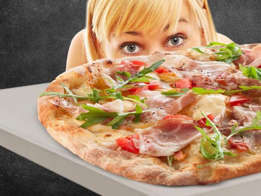 Heidenfeld XXL Pizzastein 46,5 x 35,5 x 1,5 cm | Cordierit Stein - Rechteckig - Steinplatte - Backofen, Grill & Steinofen - Brot Backen - Gasgrill