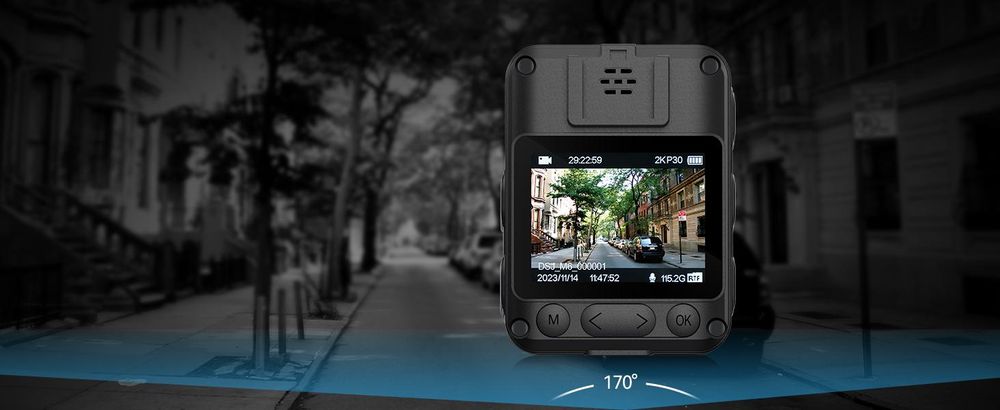 Retevis RT79 Körper Kamera, 128G Body Camera mit GPS, 2K/4K, Typ-C, Auto Saugnapf, Tragbarer Bodycam Körperkamera, Polizeirekorder, Fahrtenschreiber