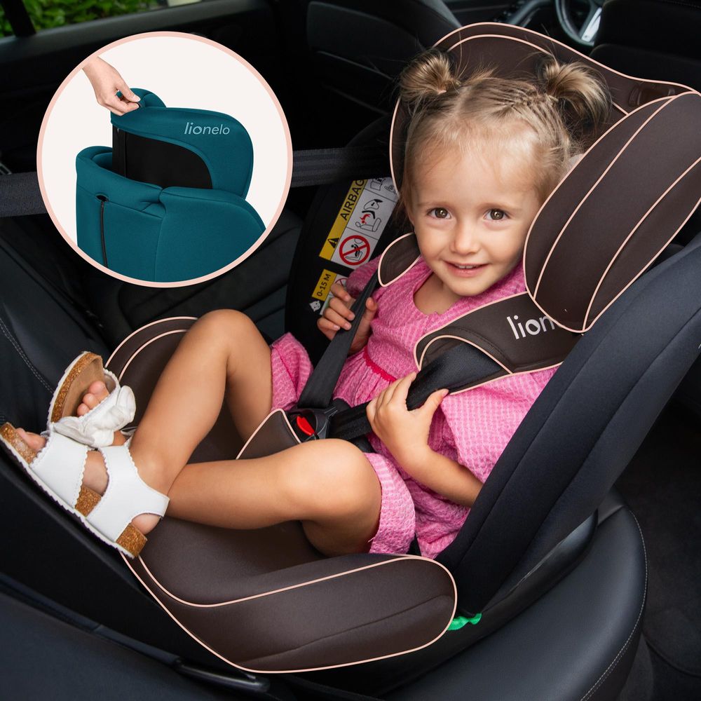 Lionelo Bastiaan i-Size Autokindersitz ab Geburt bis 12 Jahre, ab 0 kg bis 36 kg, i-Size, Isofix + Top Tether - Indigoblau