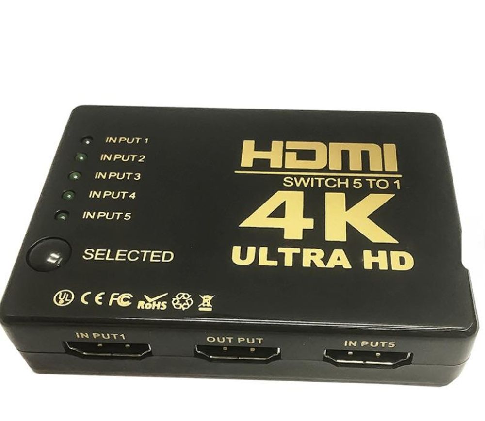 HDMI Umschalter Switch 5-Port 5 auf 1 Modell 5TO1 für TV PS4 PS5 Xbox Beamer