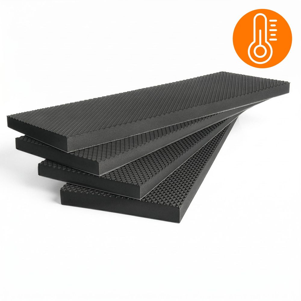 Garagen-Wandschutz selbstklebend 40x20x1,5 cm, Türkantenschutz aus EVA-Schaum, Waffelstruktur für Stoßdämpfung, EVI GARAGE, Schwarz