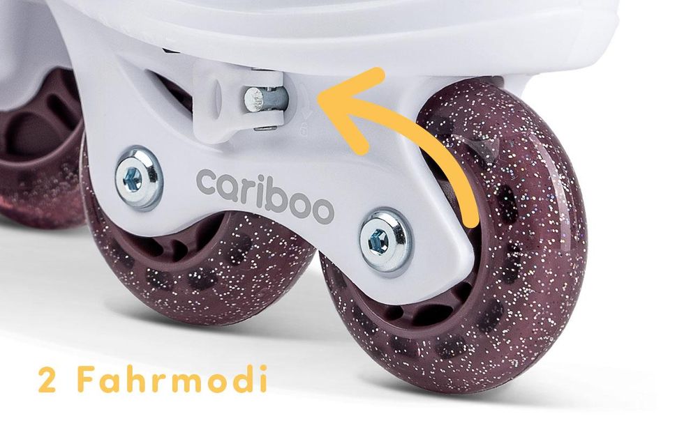Einstellbare Größe Kinder-Inlineskates Inliner Cariboo Ballerina LED-Räde Rosa - S