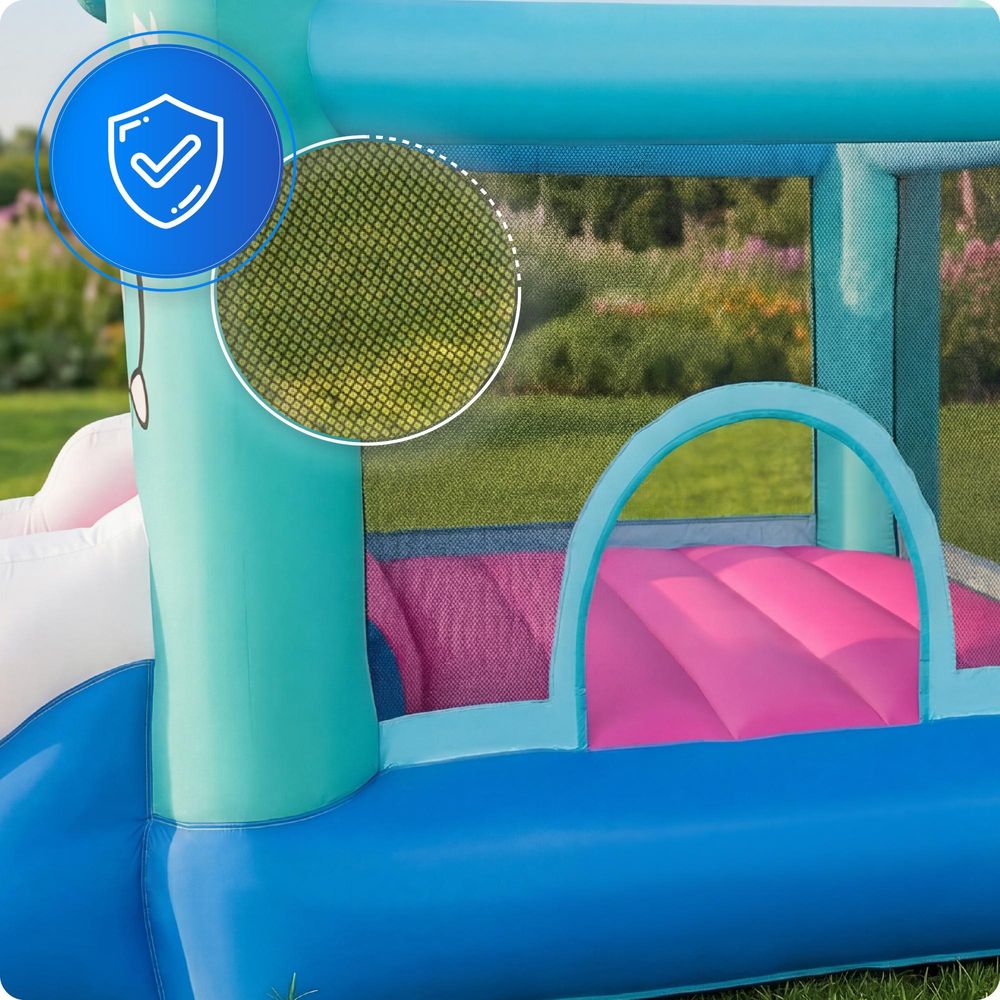 KiNDi parc de jeux gonflable DPZ004 avec toboggan 320 x 210 x 220 cm