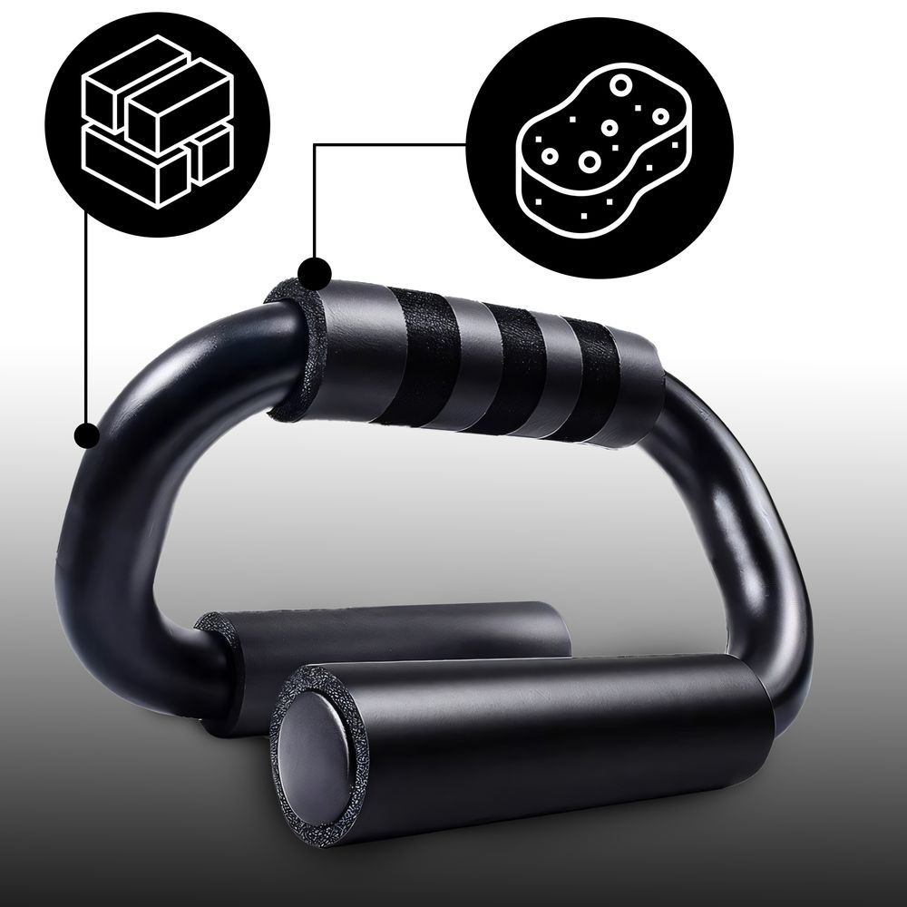 Liegestützgriffe 2er Set, Rutschfest Push Up Griffe, Push up Bars, Parallettes Liegestützen für Muskeltraining und Krafttraining, Stahl Retoo