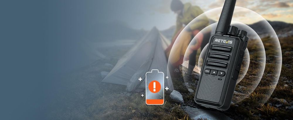 Retevis RT668B Funkgerät, PMR446 Walkie Talkie mit Ohrhörer für Erwachsene, VOX, 16 Kanäle, CTCSS/DCS, für Camping