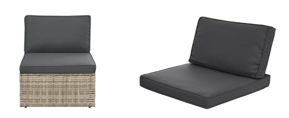 Juskys Polyrattan Gartenmöbel Set Salou - Lounge für 6 Personen, wetterfest - Grau