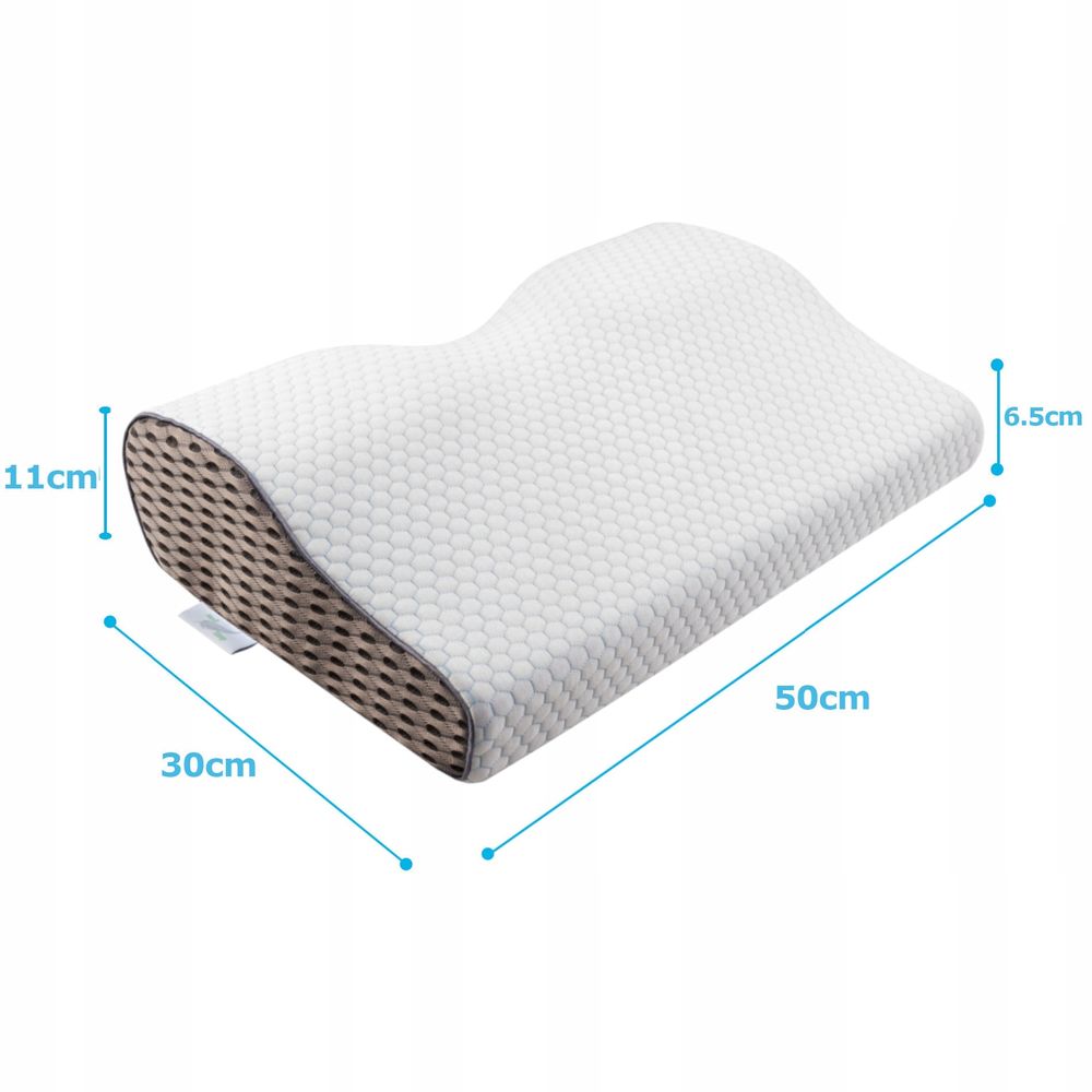 Orthopädisches Nackenstützkissen aus Memory Foam - Profiliertes Kopfkissen - Nackenkissen mit Aussparung - Ergonomisches Kissen für besseren Schlaf