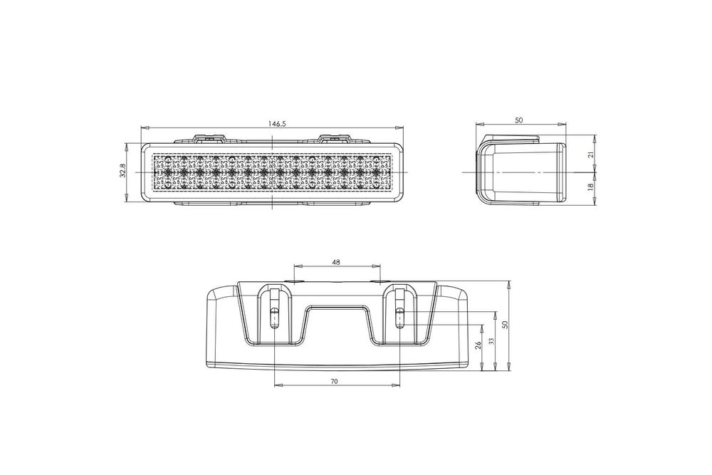 Rückleuchte Rückfahrscheinwerfer + Nebelschlussleuchte 12V 24V Kombileuchte LED