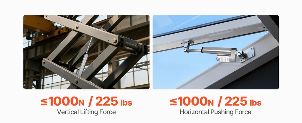 VEVOR Linearaktuator 12V 50,8 cm 1,4 cm/s Hohe Geschwindigkeit 99,8 kg/1000N IP54 Schutz, Normal, 4 Zoll