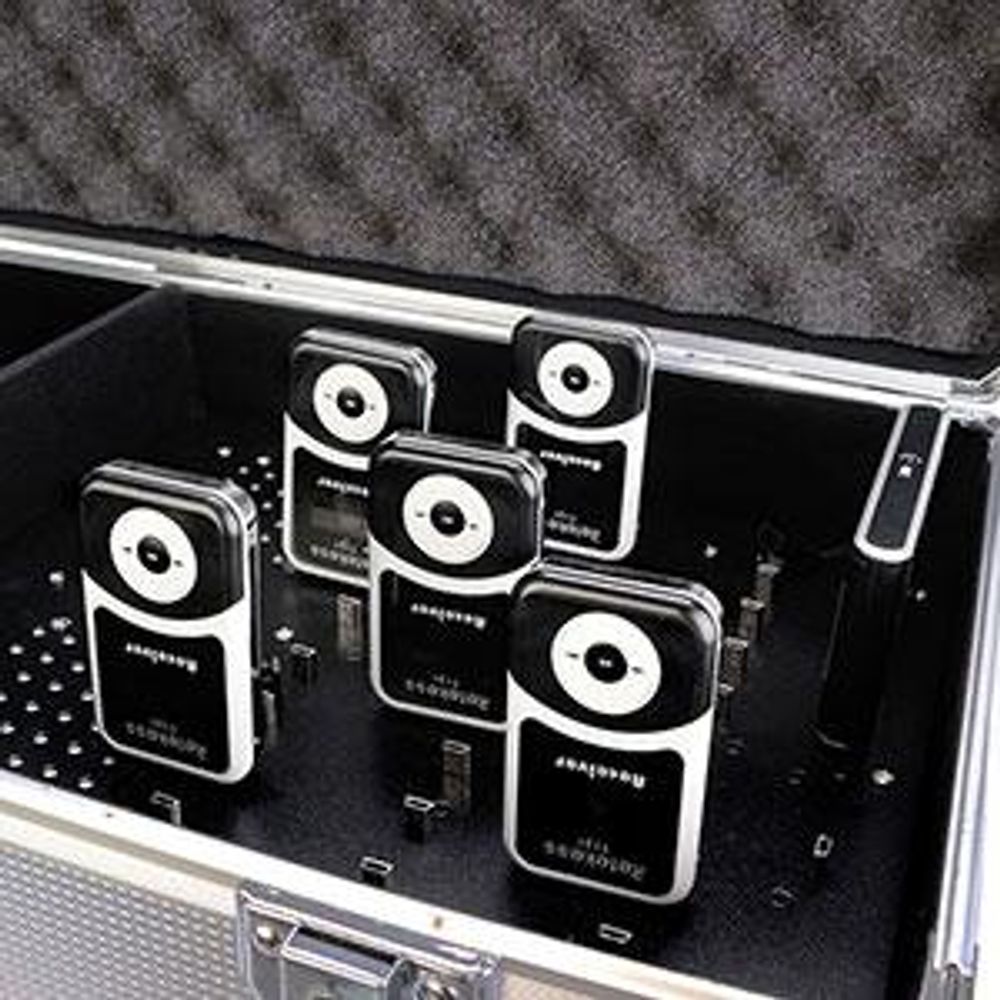 Retekess TT006 Tragbare 64-Positionen-Ladekoffer-Ersatzbox für das drahtlose Reiseleitersystem Retekess T130 T131 TT106