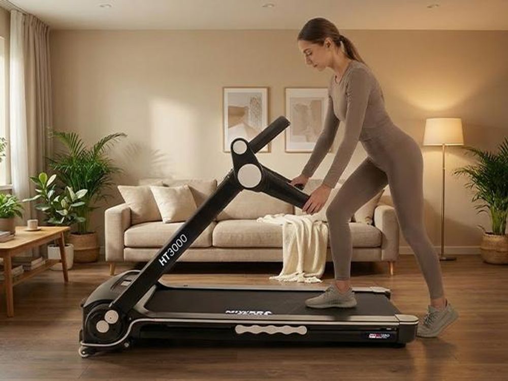 Miweba Sports Laufband Home Track HT3000 | Klappbar - breite Lauffläche - Touch Display - 12 Programme - App & Bluetooth - 15% Steigung - bis 16 km/h