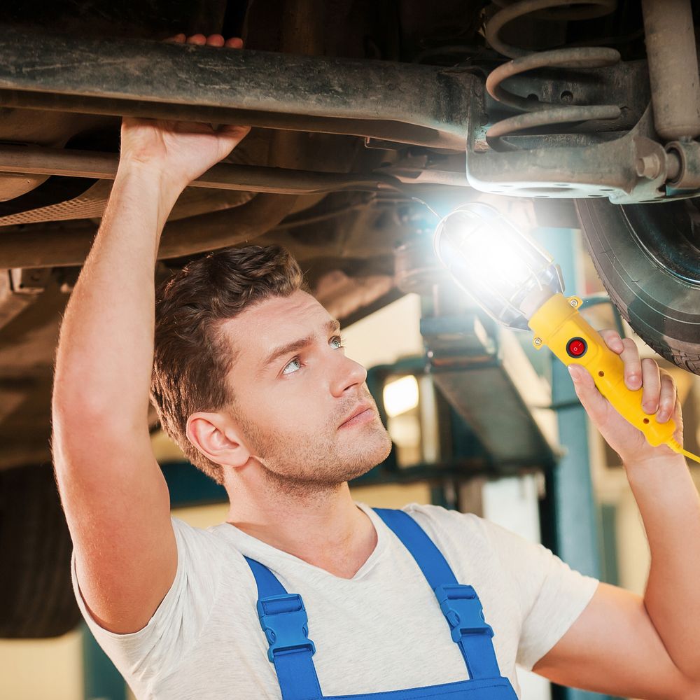 Arbeitsleuchte E27 Baulampe Werkstattleuchte Handleuchte Werkstattlampe Arbeitsstrahler mit 10m Netzkabel Lampenkabel Taschenlampe Gelb Retoo