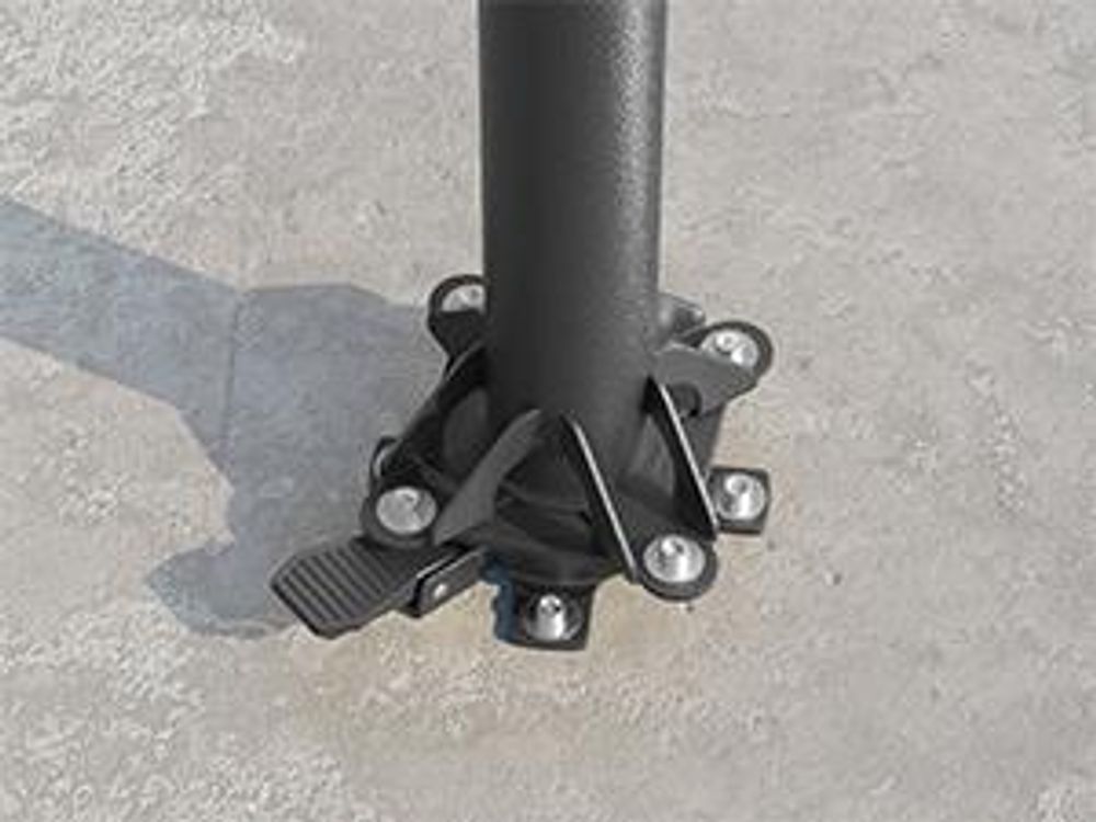 SONGMICS Sonnenschirm 270cm, Ampelschirm, UPF 50+, um 360° drehbar, mit Kurbel, Kreuzfuß