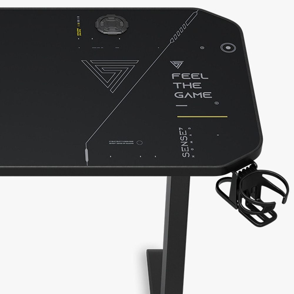SENSE7 Nomad – cybernetyczny stół do gier, biurko 120 x 60 cm, w zestawie podkładka pod mysz XXL, stół komputerowy, stół do komputera, biurko dla graczy, małe biurko, pokój młodzieżowy