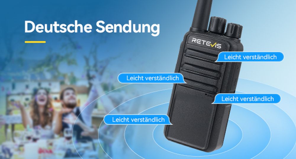 Retevis RB669 Freenet PMR446 Funkgerät, Funkgeräte Set RT24V 2.0, 16 Kanäle und 6 Freenet Kanäle, Deutsches Sprachsystem, VOX, Großer Reichweite