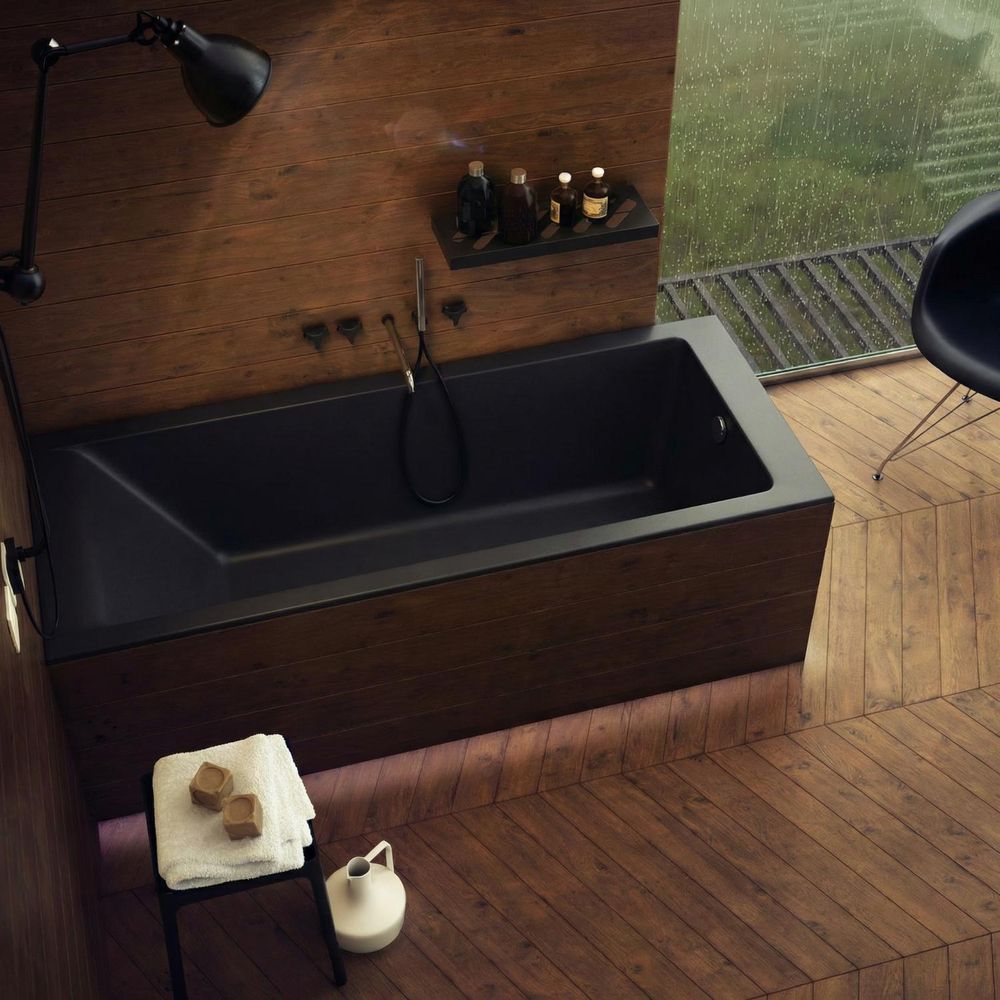 Vana AQUA for you KRONOS Slim 170×70 Černá , včetně sifonu a nožiček v balení, Koupelnové vany, vybavení koupelny, designová vana do koupelny