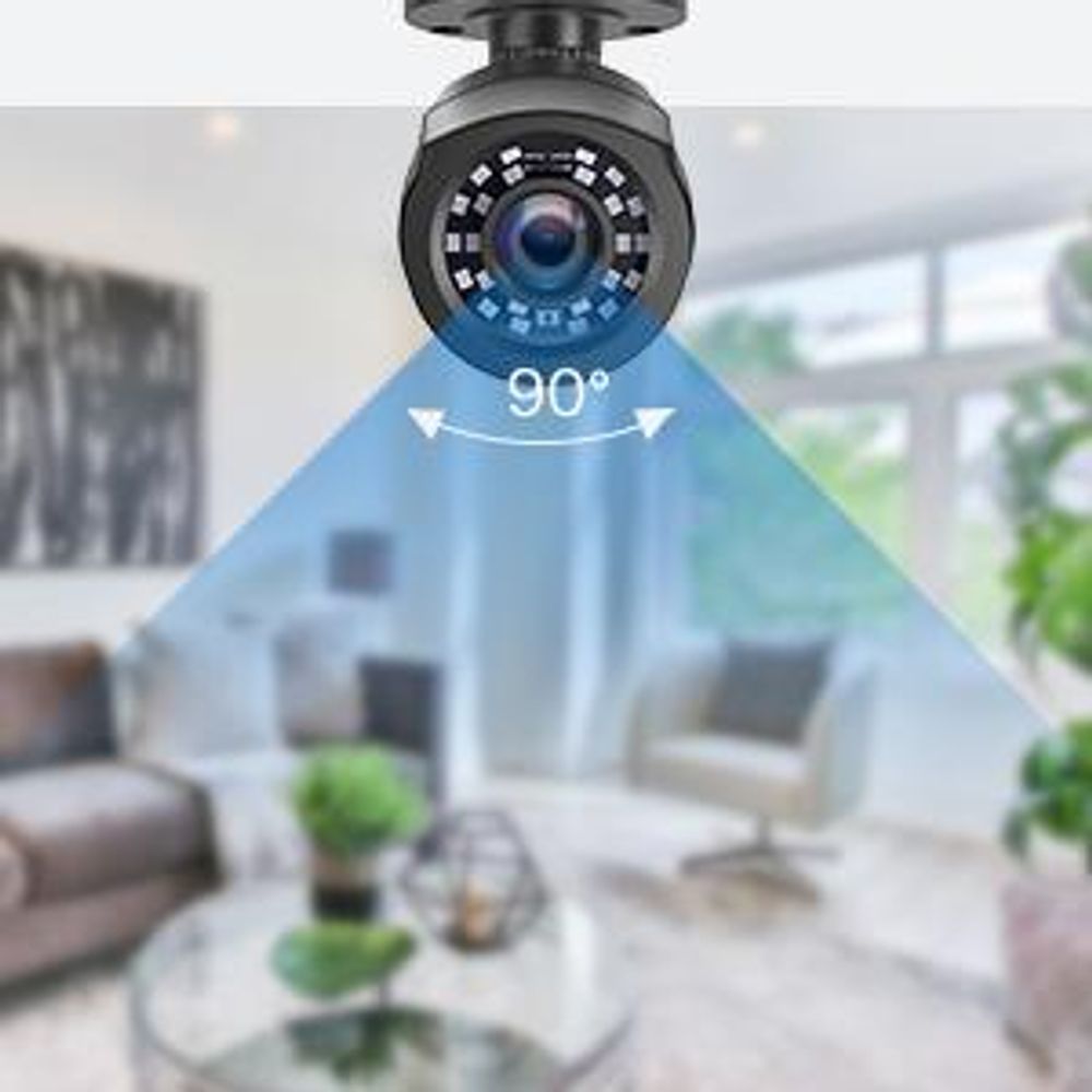 ZOSI 4X CCTV 1080p HD Außen Überwachungskamera Bullet Kamera Set mit Kabel und Netzteil, 1080P TVI Ausgang