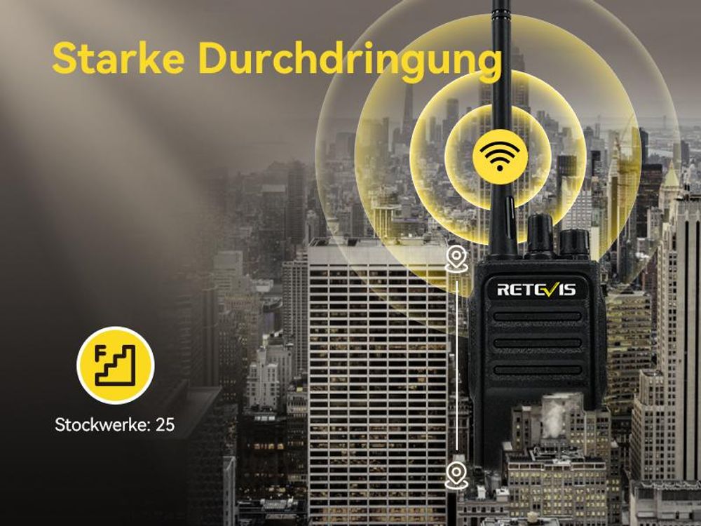 Retevis RT617 Funkgeräte Set, 6 Wege Lade Walkie Talkie, Herausnehmbarer Steckplatz, Ladekontrollleuchte, VOX, PMR Walki Talki für Kirche, Hersteller