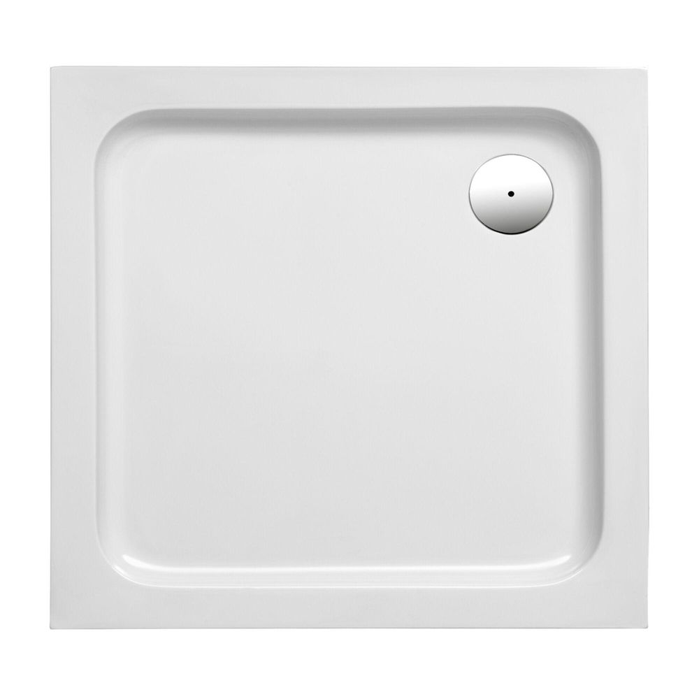 Schulte Duschwanne 100x80 cm, Weiß, Modell Cala - Komplettset inkl. Wannenträger und Ablaufgarnitur