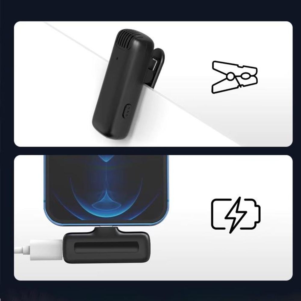 Ansteckmikrofon, zenwire, kabelloses Mikrofon, USB-C Bluetooth