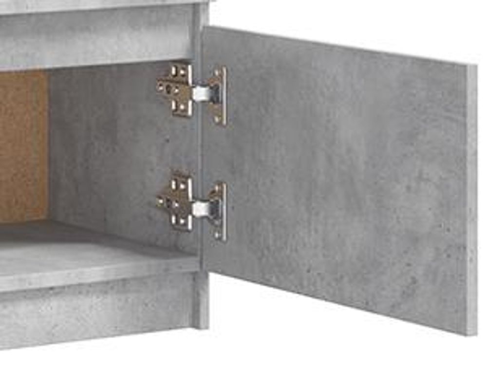 Mobile TV con luci LED grigio cemento 120x30x35,5 cm