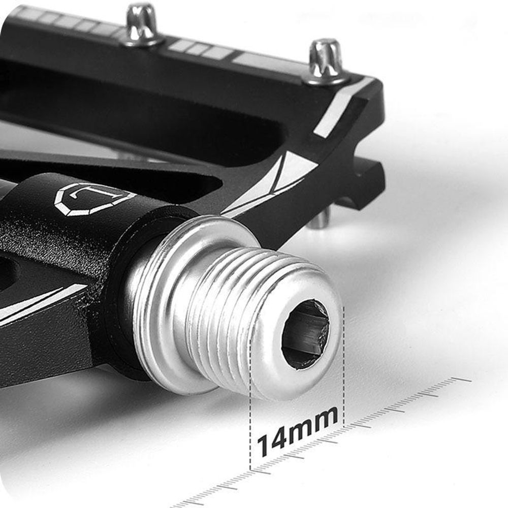 MUNDO® Pedály na kolo Platformové pedály Hliník Protiskluzové 3 ložiska MTB Silniční kolo Černé