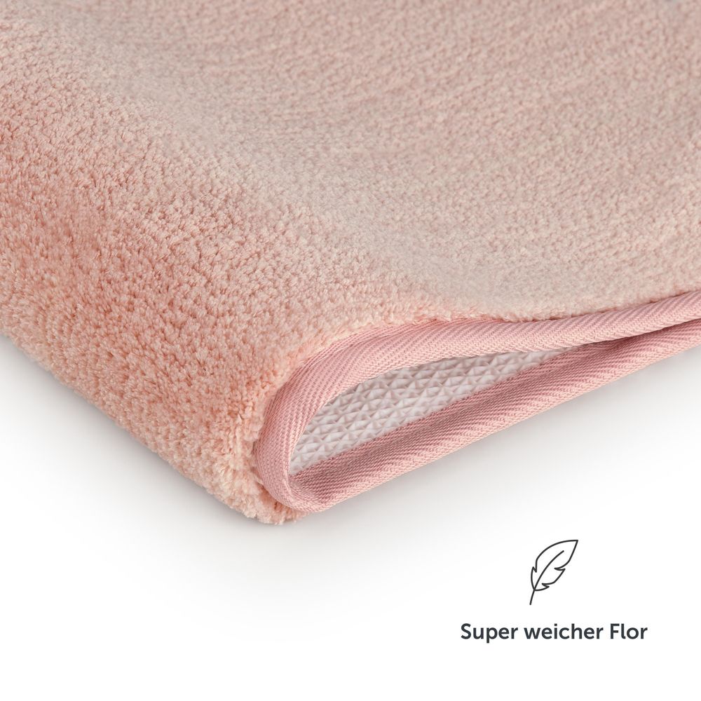 Blumtal Badezimmerteppich rutschfest -  er Badvorleger, Waschbare Weiche Badematte, Badeteppich, Duschvorleger 50x80 cm