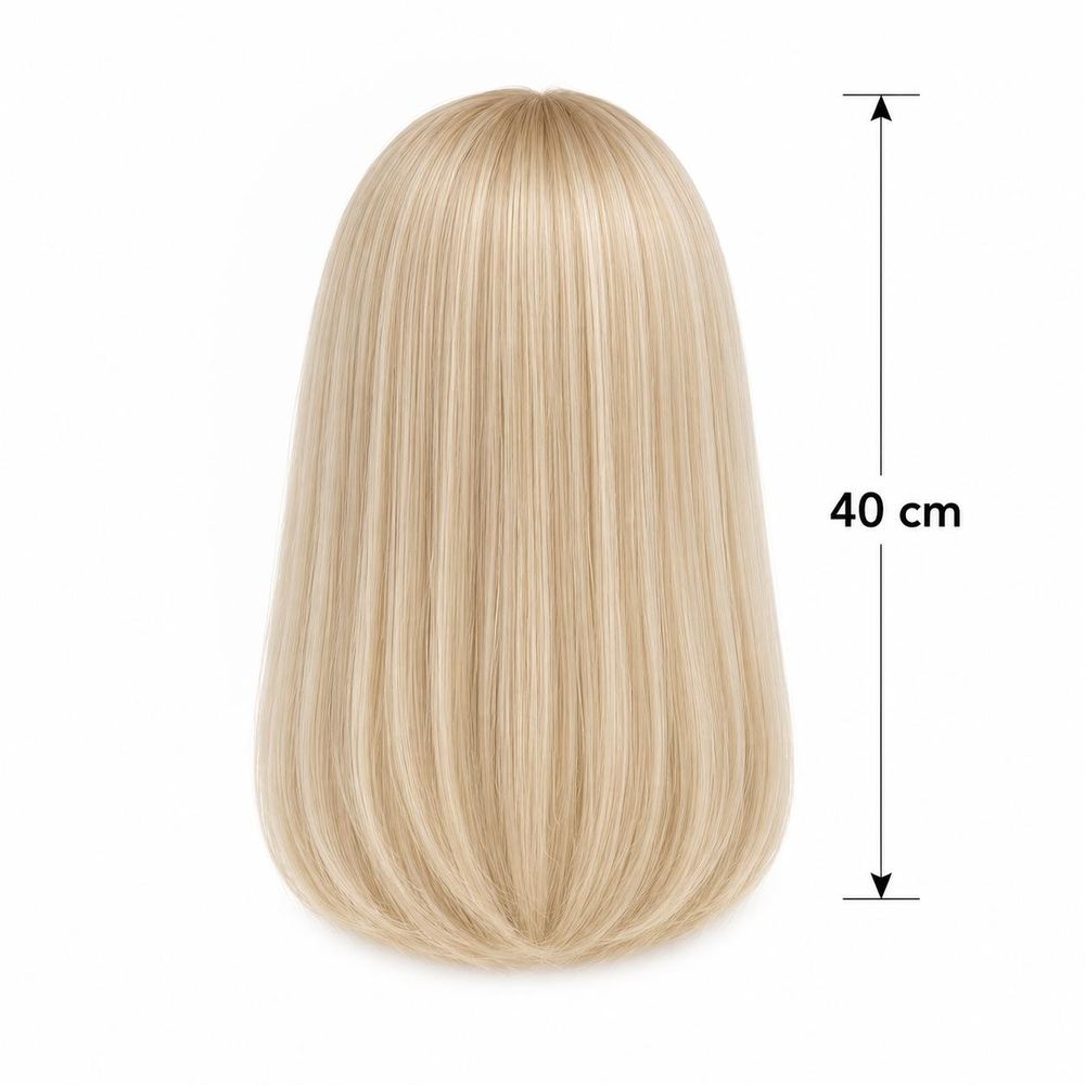 Kadeřnická cvičná hlava Jessica s lidskými vlasy 40 cm + stojan