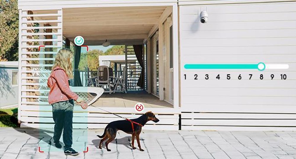 2K Überwachungskamera Aussen Akku, 355° und 90° Schwenkbar, WLAN IP Kamera Outdoor mit Farbnachtsicht Personen/Bewegungserkennung, IP66, wit64GB