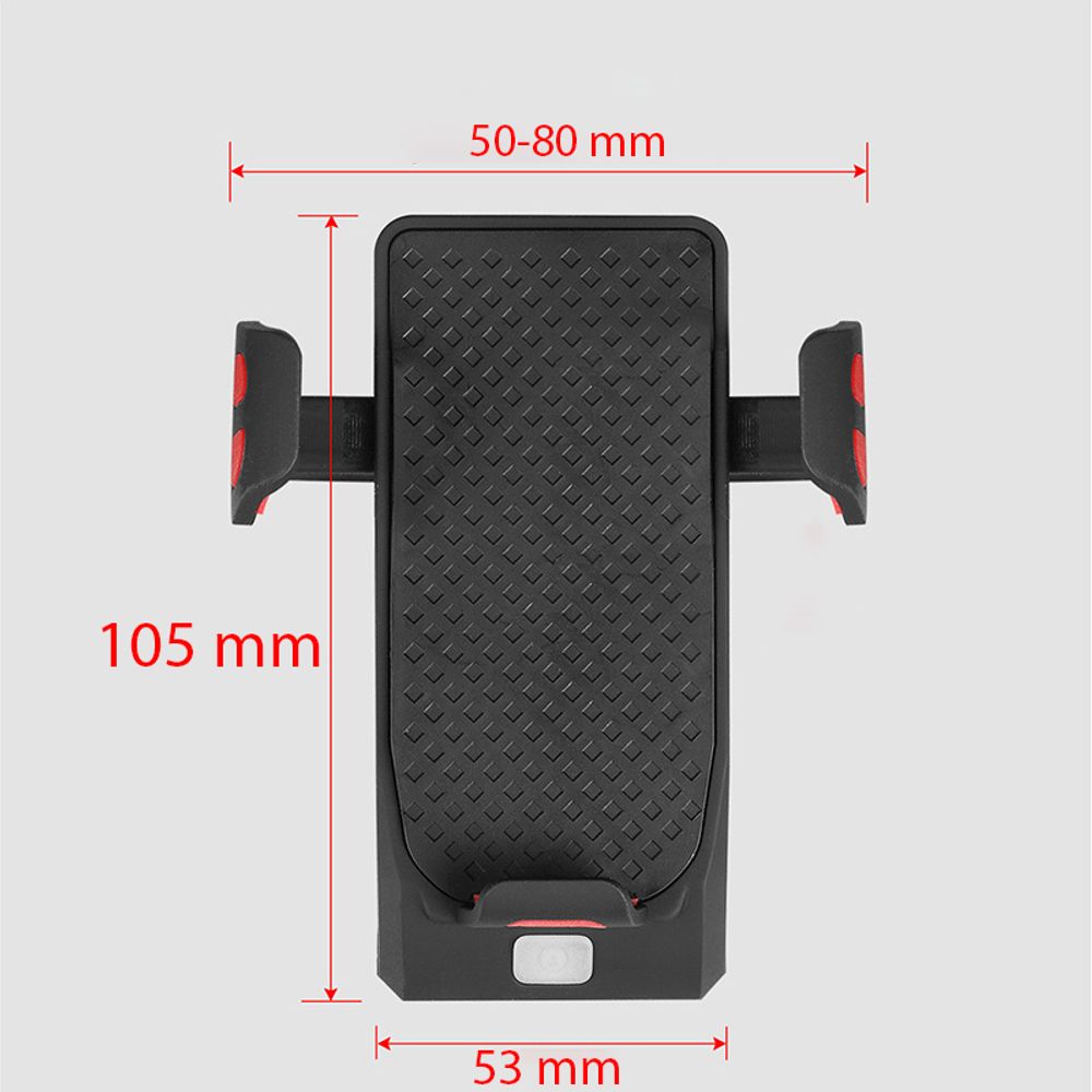 Fahrrad Handyhalterung mit LED Lampe Universal Bike Halterung Smartphone Lenker Halter für Handy Smartphone 360° Drehbar Schwarz Motorrad Scooter iPhone Samsung Retoo