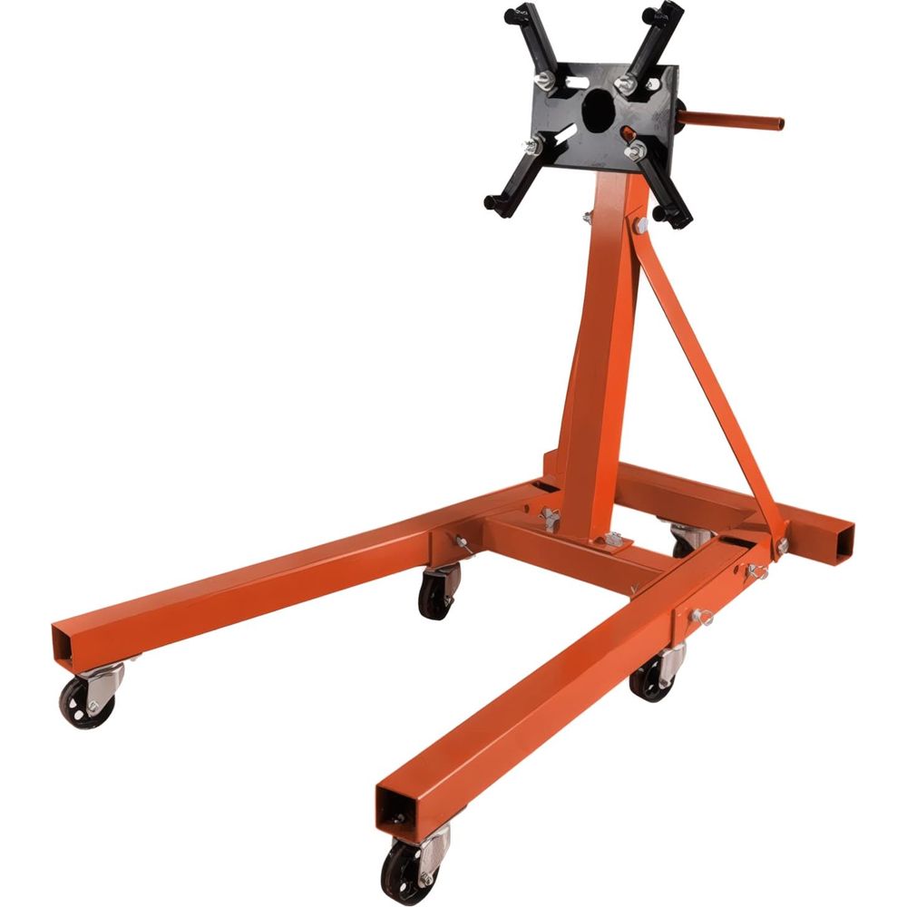 LUXTOM | Motorständer, bis zu 900kg, aus lackiertem Stahl, mit Rollen, Motorheber, Getriebeheber, Getriebehalter, mit 5 Rädern, Faulenzer, Hebebühne, Klauenheber