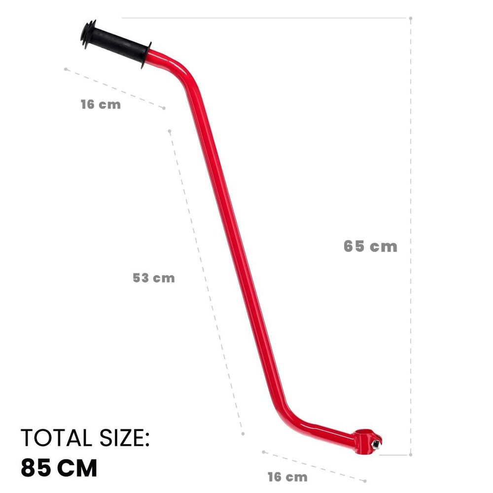 Bastone spingibile con misure indicate: lunghezza totale 85 cm.