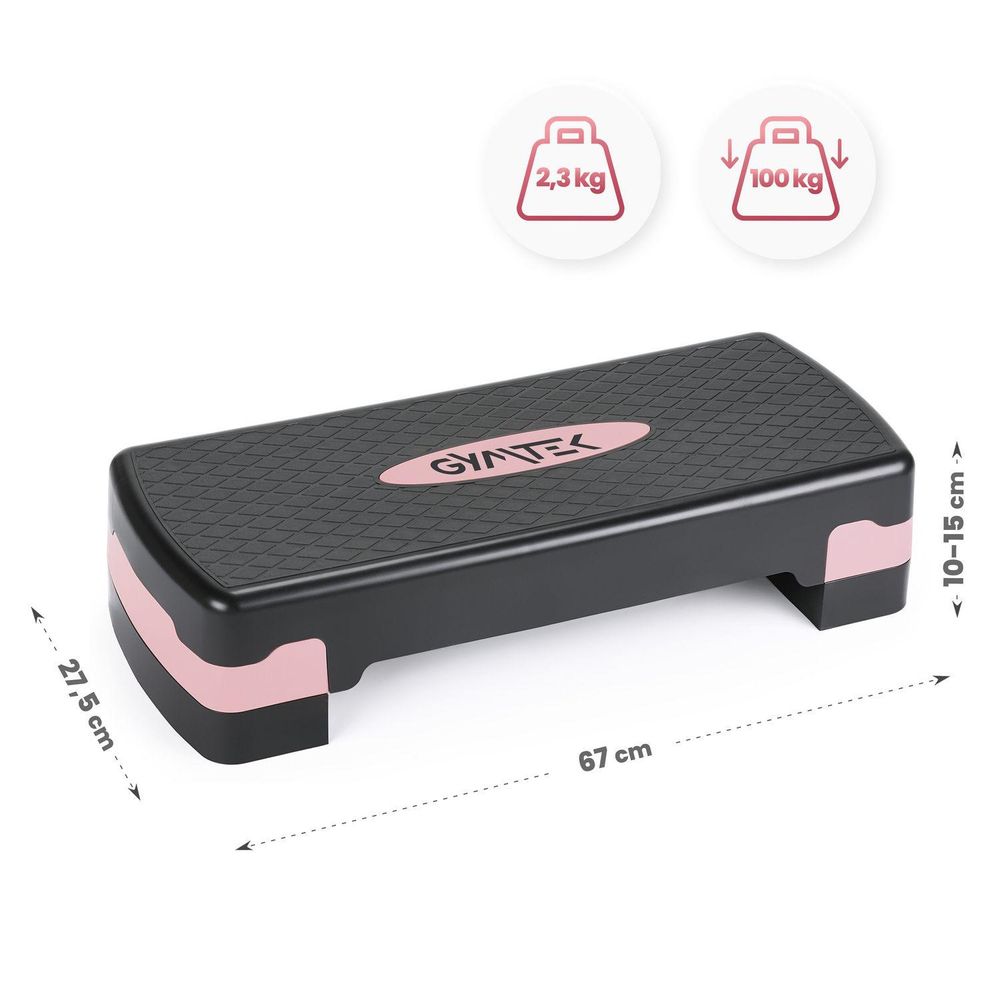 Abmessungen des schwarzen Steppers. 2,3 kg, bis 100 kg