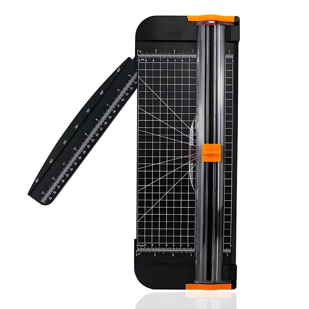 Papierschneider Papierschneidemaschine A4 Papier Fotoschneider DIY Handwerk Schneidemaschine Klingen Schneidegerät A4-Papier Office Schwarz Retoo