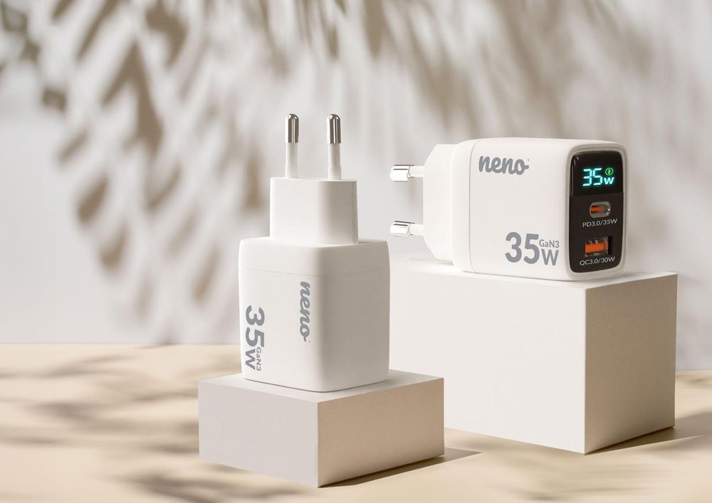 Neno NC1 GaN Schnellladegerät 35W – Kompakt, leistungsstark und mit LED-Display