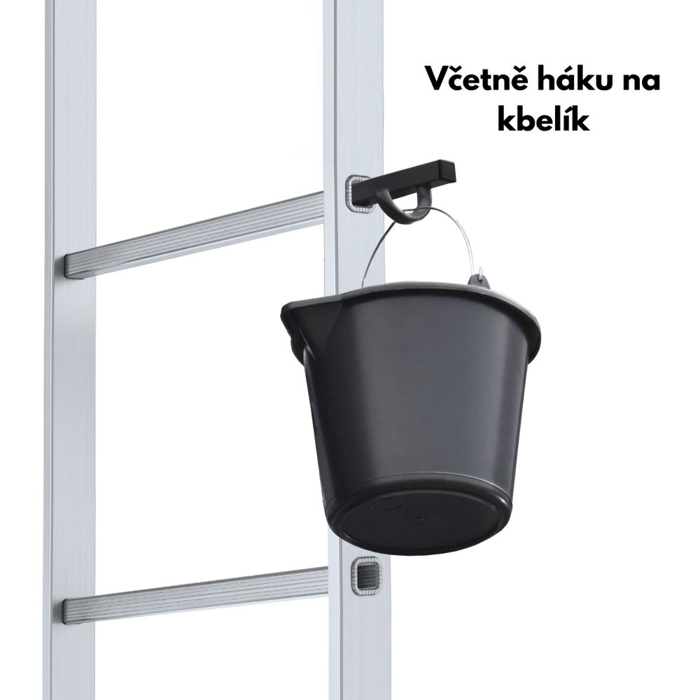 Drabest, žebřík, žebříky, hliníkový žebřík, jednoduchý žebřík, žebřík 7 stupňů