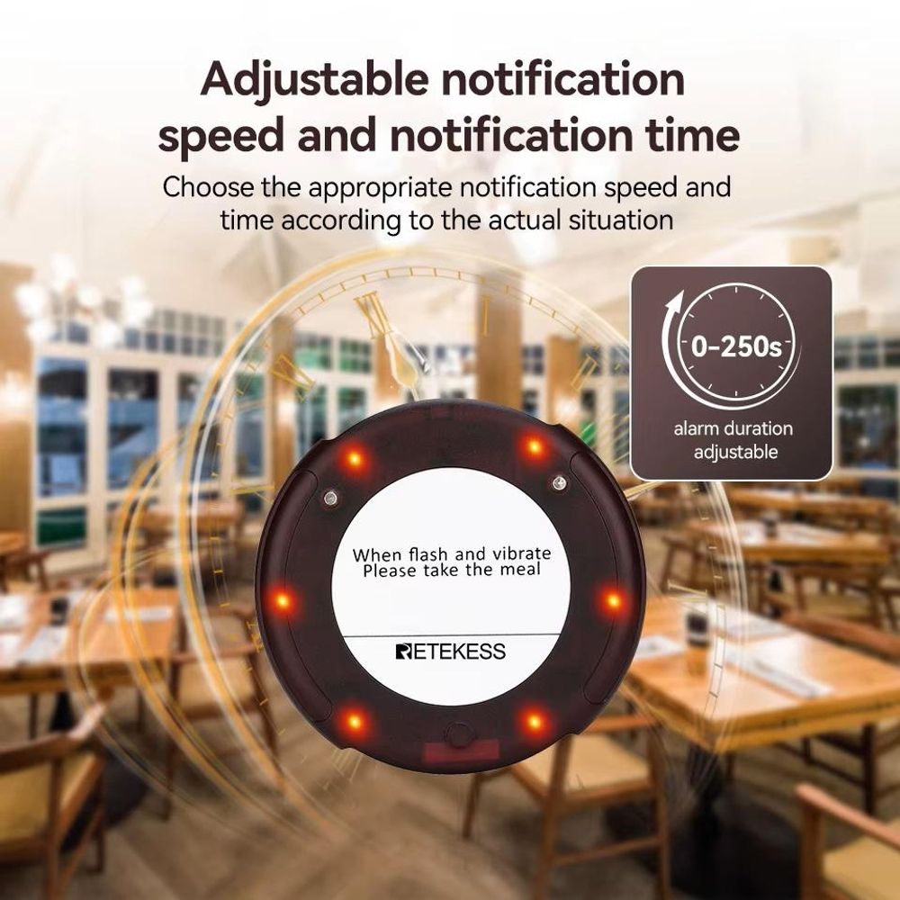 Retekess TD163 Restaurant Pager System, Pager Rufsystem mit 31 Rufmod, 500M, 20 Pagers, 20H, Pager set für Hotel, Fast Food, Bar walkie talkie