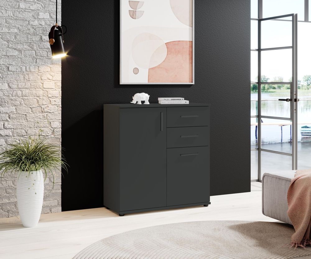 Kommode BC 1040 – Kombikommode mit Türen, Schubladen und pflegeleichter, folierter Oberfläche