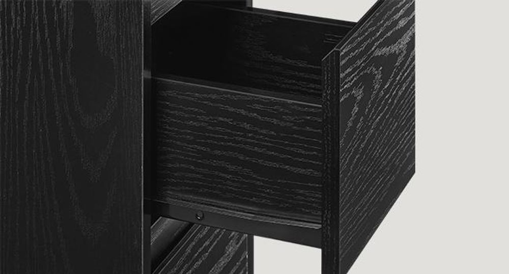 VASAGLE Nachttisch 2er Set, schmal, Beistelltisch mit 2 Schubladen, offenes Fach
