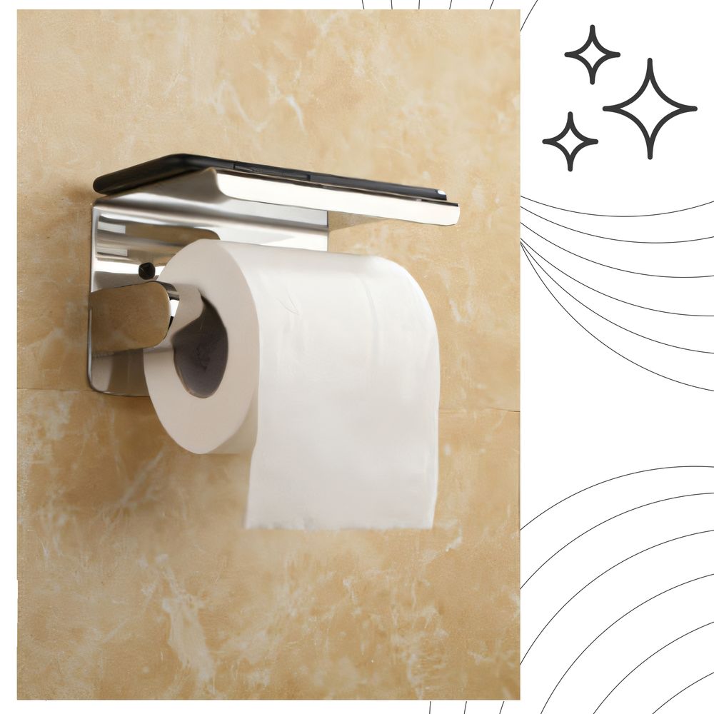 Toilettenpapierhalter, Klopapierhalter, Papierhalter, Klorollenhalter, Rollenhalter, Halter für Bad & WC, Metall, Silber Retoo