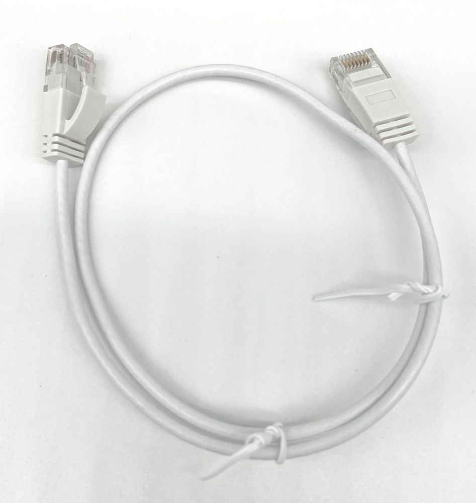 Patchkabel Slim 0,5m CAT6 RJ45 Netzwerkkabel LAN Kabel dünn schmal weiß