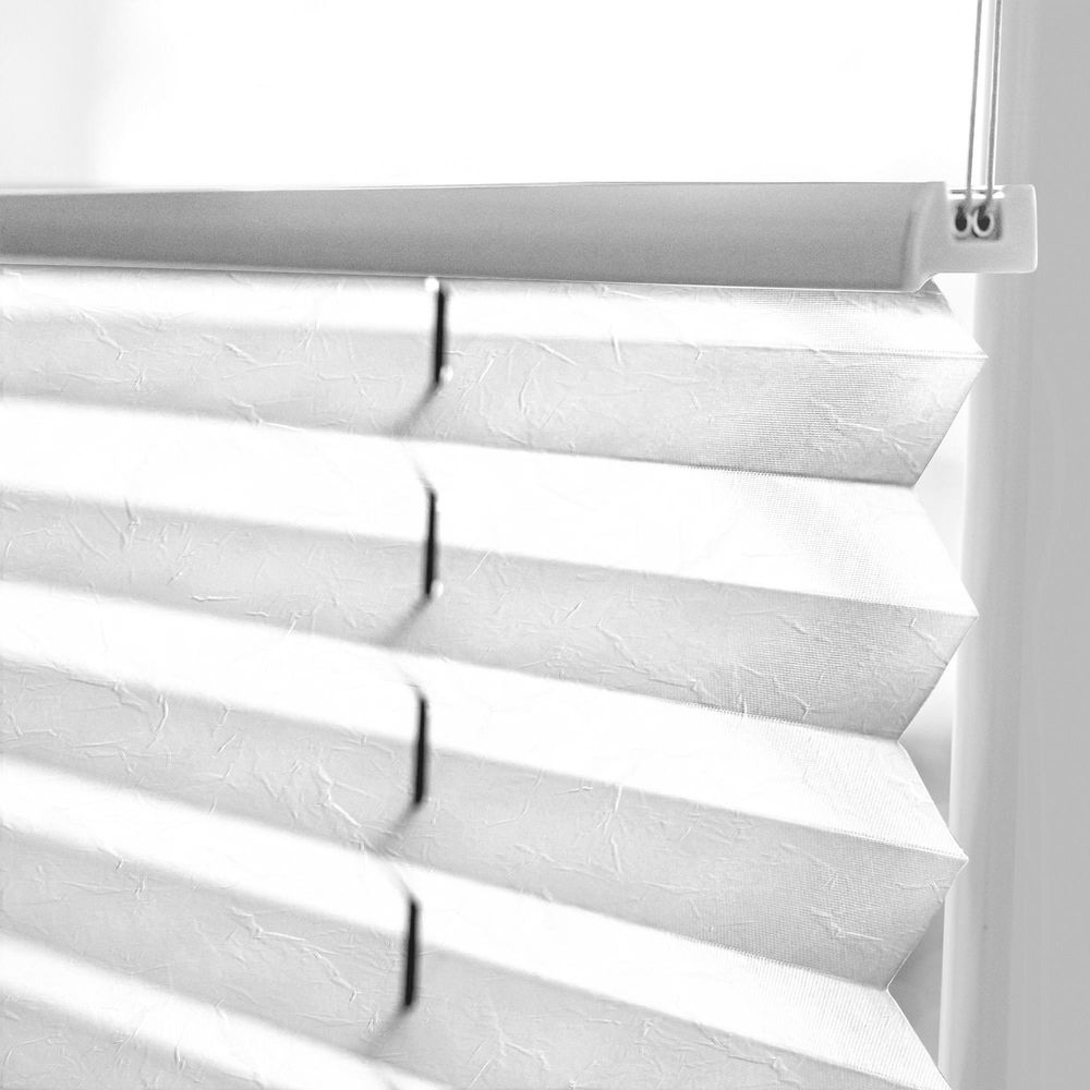 Sonello Plissee Crush Klemmfix ohne Bohren 85cm x 100cm Grau Faltrollo Plisseerollo Jalousie für Tür & Fenster Blickdicht Sichtschutz Sonnenschutz Fertifplissee Rollo