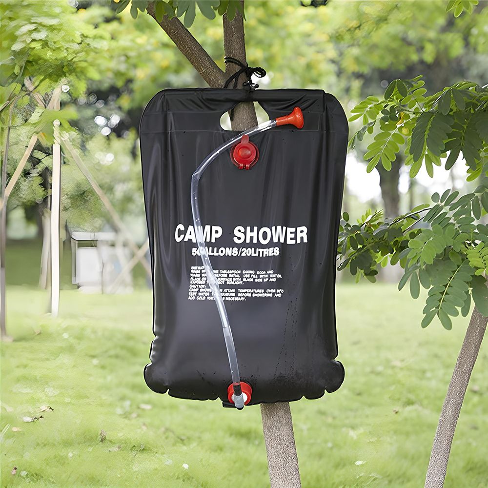 Campingdusche 20L – Solardusche für Outdoor, Gartendusche mit Duschkopf, Solar-Wassersack für warmes Wasser, ideal für Camping und Pool Retoo
