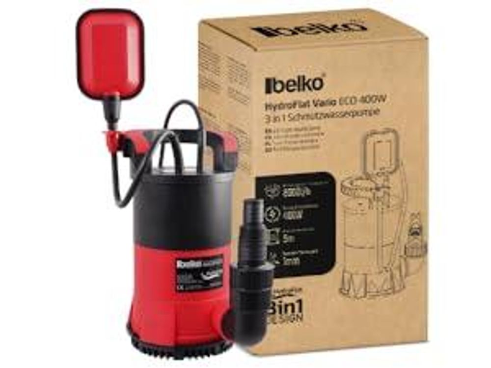 Belko® Schmutzwasserpumpe HydroFlat Vario ECO, 400W 8000 l/h