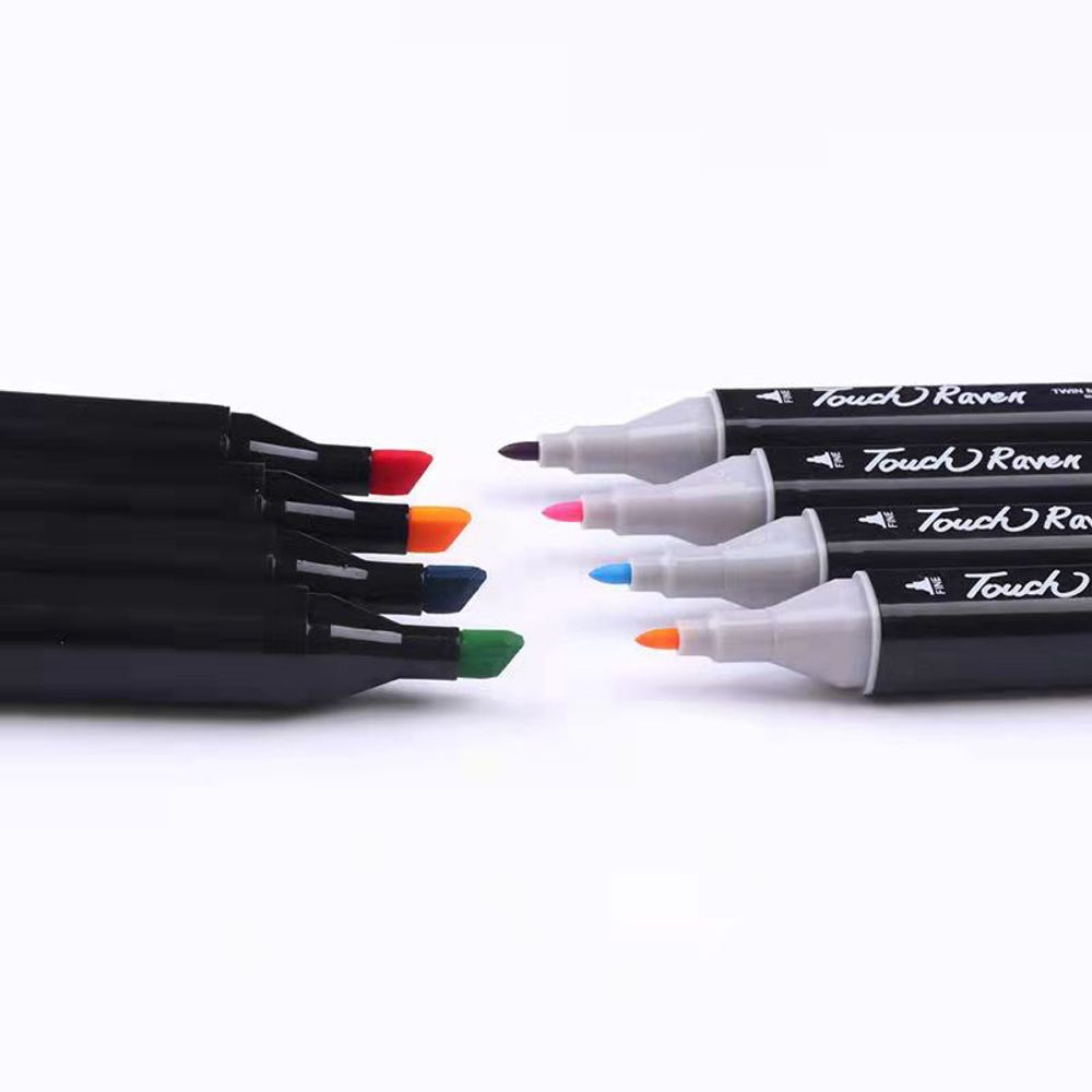 80 Farbige Sketch Stift Set Twin Marker Duo-Fasermaler Alkoholmarker Doppelseitige Permanent Marker mit Tragetasche für Künstler Erwachsene Retoo