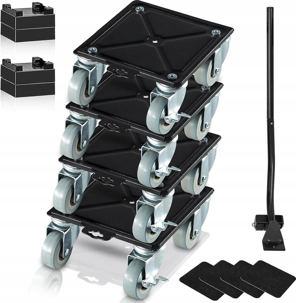 LUXTOM | Möbelheber Set, 300kg, Möbel Transportrollen Set, mit 4 Räder, Lastenheber, Möbeltransportrollen, Umzugshelfer