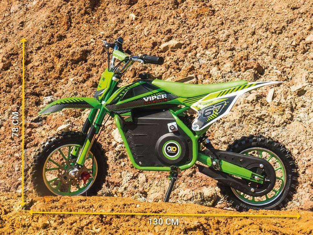 Actionbikes Motors Kinder Crossbike Viper | Elektro Motorrad - 1000 Watt - Bis 24 km/h - Motorcrossbike - Pocketbike - Dirt Bike - Drosselbar (SW)