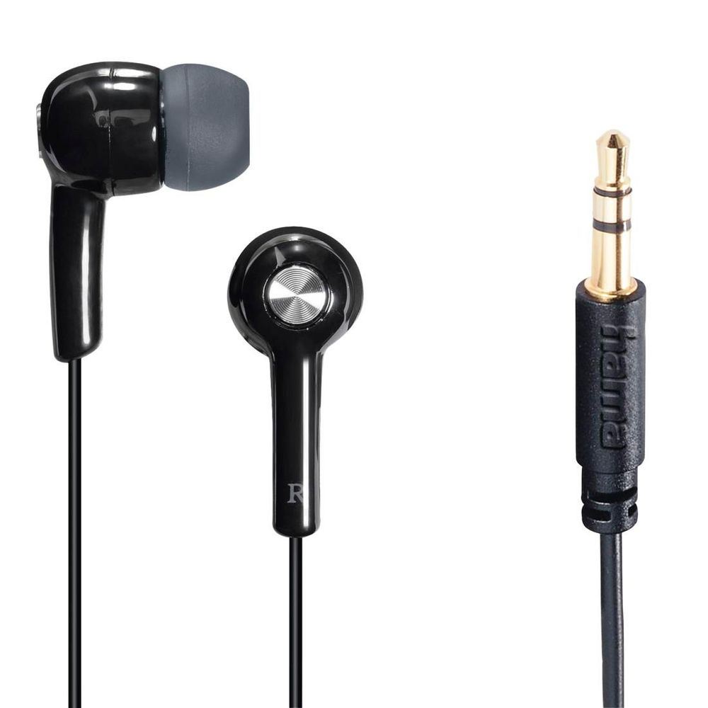 Hama Gloss In-Ear Kopfhörer, kabelgebunden, Stereo, Schwarz