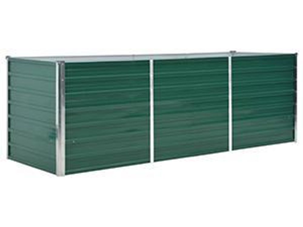 vidaXL Garten-Hochbeet Verzinkter Stahl 240x80x77 cm Grün